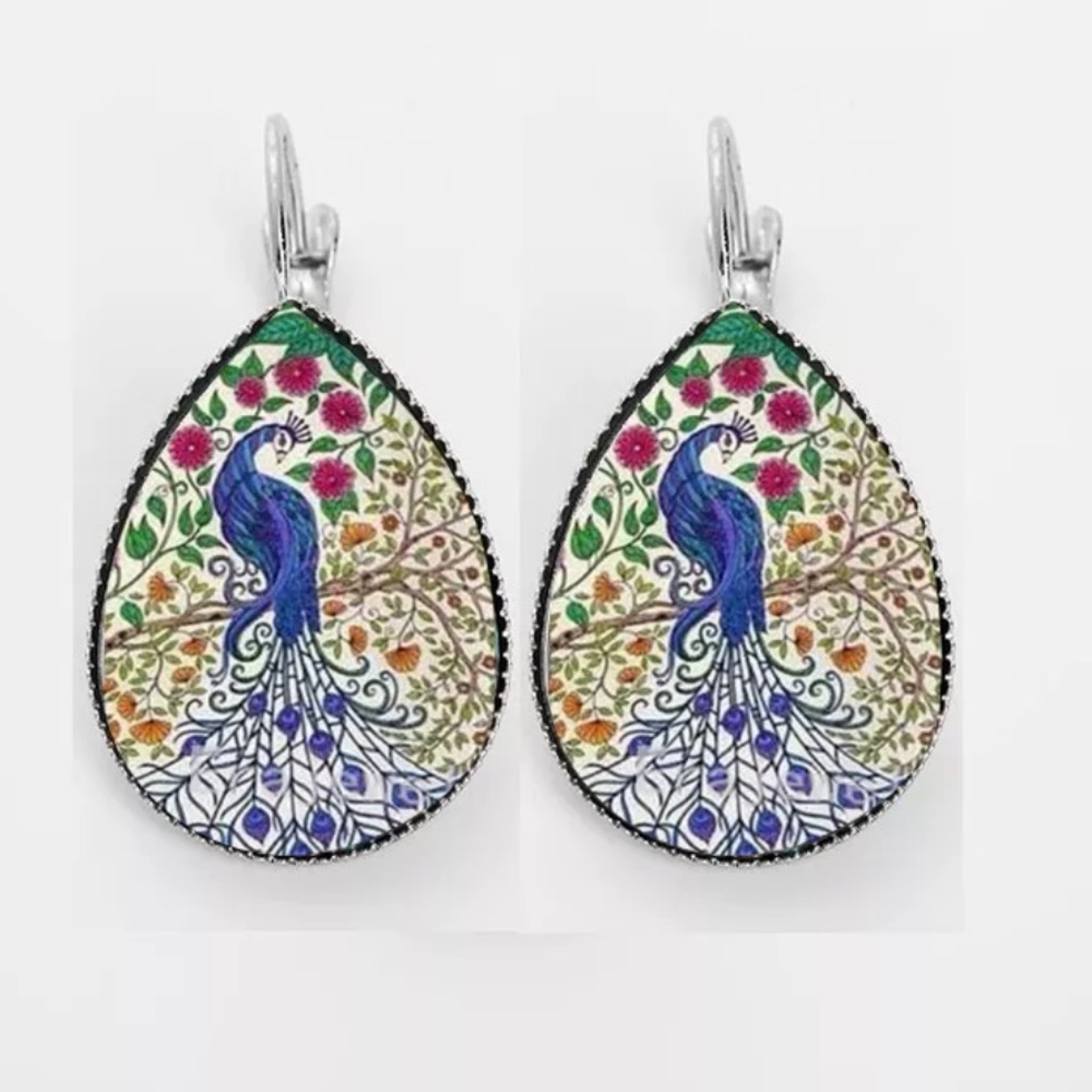 Classic Peacock Water Drop Earrings